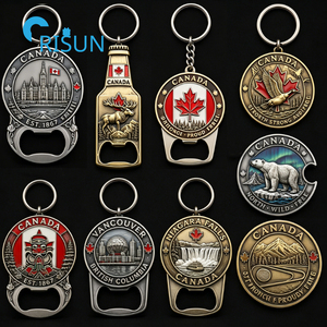 Cadeaux souvenirs de <span class=keywords><strong>voyage</strong></span> personnalisés <span class=keywords><strong>Canada</strong></span> : Aimant drapeau canadien, pièce de monnaie de collection, décapsuleur, porte-clés - Product Image 1
