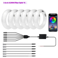 Nouvelle lumière d'ambiance ciel étoilé pour voiture 12V 7.5W LED à fibres optiques, décoration de plafond étoilé avec contrôle par application, modèle L8