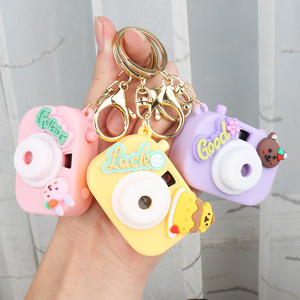 DIY Accessories Cute Cartoon Keychain Pendant PVC Soft Rubber Three-Dimensional Hanging Decoration Projection <b>Camera</b> Key - Product Image 2