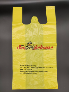 Tái Sử Dụng Nhựa Áo Thun Túi Tái Sử Dụng Nhựa Áo Thun Túi Nhà Hàng Tùy Chỉnh Cảm Ơn Bạn Nhựa Mua Sắm Túi Vest Xử Lý - Product Image 3