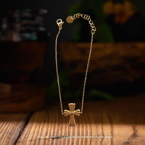 PVD Gold Plated 316L Stainless Steel <b>Cross</b> Pendant Necklace Sustainable Resistant Fashion Jewelry - Product Image 3