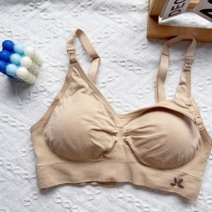 Soutien-gorge de maternité confortable et sexy en gros, taille XL, ouverture frontale, sans armatures, bretelles convertibles, respirant pour femmes enceintes - Product Image 4