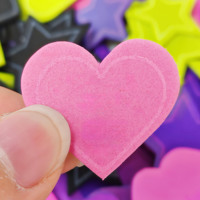 Autocollants en mousse EVA, couleurs noir, vert, rose, violet, étoile, cœur, lèvres, pour enfants, décoration, scrapbooking, 3PK, 70 pièces
