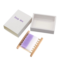 Boîte de papier biodégradable blanc écologique pour savon fait main fait maison impression de logo personnalisé boîte-cadeau d'emballage de stratification mate