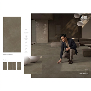 Italy Design Cotton Grey Rustic Glazed Porcelain Tiles 600x1200mm Marble Stone Look Matt Floor <b>Wall</b> - Product Image 6