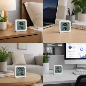 Indoor Digital Thermometer Hygrometer, Mini Temperature <b>Humidity</b> Monitor <b>Meter</b> W/ Comfort, LCD Display <b>for</b> Home Baby Room - Product Image 4