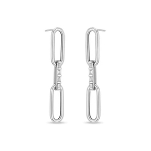 CANNER Pendientes de Plata de Ley S925 de 35 mm, Personalizados, Retro, con Cadena de Clip, Estilo Punk, Grandes - Product Image 3