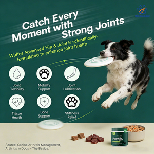 مكمل غذائي للكلاب لدعم المفاصل والوركين بالجلوكوزامين، أقراص قابلة للمضغ، مكمل لدعم المفاصل مع إم إس إم والكريل - Product Image 2