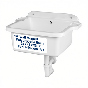 Lavabo de Polipropileno para Montar en la Pared, 58 x 45 x 28 cm, para Uso en Baños - Product Image 3