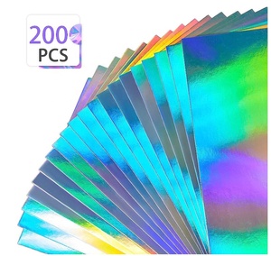 Kim loại Holographic Thẻ Chứng Khoán long lanh gương giấy sáng bóng óng ánh Laser kim loại giấy cho DIY Craft - Product Image 3