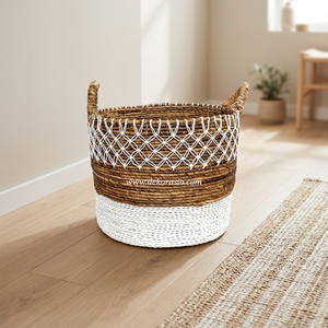 Juego de Cestas de Almacenamiento Tejidas a Mano con Cuerda de Plátano Natural, Forma Moderna, Ecológicas, Color Personalizado, Uso Doméstico Multifuncional - Product Image 3
