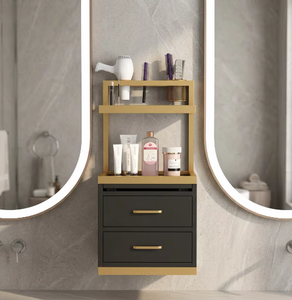 Modern Barber Shop <b>Tool</b> Cabinet Gold Wall Mounted Salon Furniture Hair Salon Stations Equipment with <b>Tool</b> Storage Cabinet - Product Image 1