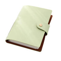 Reliure à feuilles mobiles avec logo personnalisable de haute qualité Classeur à 6 anneaux Macaron Couleur bonbon Classeur de couverture en cuir PU Saffiano