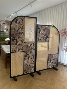 Modern Luxury Solid Ash Wood Rattan Divider Nordic Retro Partition <b>Screen</b> for Hotel Living Room <b>Bedroom</b> Block - Product Image 5