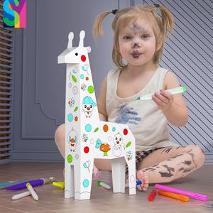 SY BRINQUEDOS DIY Desenho Brinquedo Com Luz LED Girafa Design Crianças Educação Pintura Colorir Brinquedos Música Piscando Sentiu Material - Product Image 2
