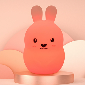 <span class=keywords><strong>Veilleuse</strong></span> LED pour enfants, <span class=keywords><strong>chat</strong></span> mignon, lapin, lampe de chevet en silicone multicolore, contrôle du robinet - Product Image 4