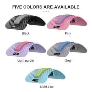 مدلك نقالة ظهر متعدد المستويات قابل للتعديل استرخاء العمود الفقري بتقويم العمود الفقري مجموعة واحدة للعلاج الطبيعي أسود أرجواني - Product Image 3