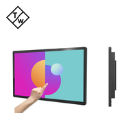 Monitor LED OEM de 27 pulgadas con pantalla táctil de montaje en pared PCAP plana AC 100-240V