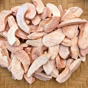 Tranches de pêche lyophilisées du Vietnam, ingrédient de fruits croustillants pour céréales, pâtisseries et garnitures de crème glacée - Product Image 1