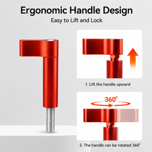 Vis à molette longue réglable en alliage d'aluminium Tengdafei, noir et rouge, pour accessoires de montage de trépied de caméra <span class=keywords><strong>Hero</strong></span> Vlog - Product Image 3