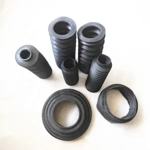 Customization nitrile rubber oil resistant rubber bellow shock absorbing corrugated protective rubber sleeve