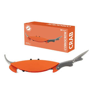 Sacacorchos en Forma de Cangrejo Naranja, Abridor de Botellas de Vino Multifunción - Product Image 1