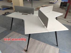 Suministro directo de muebles Guangzhou <span class=keywords><strong>BERSON</strong></span> forma redonda MARCO DE 3 asientos patas de mesa de oficina de acero - Product Image 6