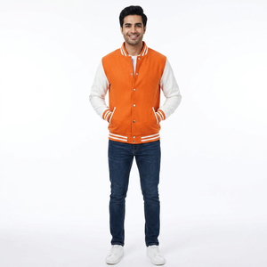 Fashion <b>Jackets</b> Custom Chenille Patches Letterman College <b>Men's</b> Stand Front Bomber <b>Baseball</b> Windproof 100% Cotton Varsity <b>Jacket</b> - Product Image 1