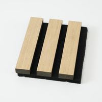 Panneaux acoustiques en bois à lattes, réduction de l'écho, panneaux muraux avec support en fibre de polyester pour studio d'enregistrement et salle de conférence