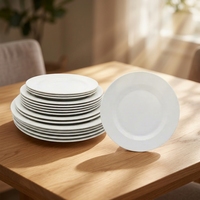 Assiette ronde en mélamine blanche de 7 pouces, écologique, personnalisable, pour restaurant commercial
