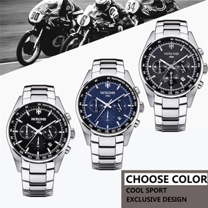 HOLUNS HLS006 Orologio da <span class=keywords><strong>Uomo</strong></span> Originale di Marca di Lusso, Moda, Acciaio Inossidabile, Multifunzione, Luminoso, Impermeabile, per Affari - Product Image 5