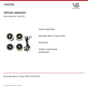Kit de ventilación de aire iluminado para Mercedes Benz Clase V W447 2016-2023 Cuatro ventilaciones iluminadas - Product Image 5