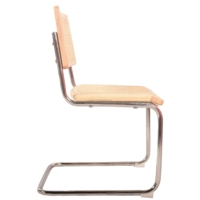 Échantillon gratuit Fabricant OEM Meubles de maison Marcel Breuer Cesca Chaises de salle à manger en bois massif avec structure en métal noir Design moderne