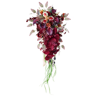 Bouquet de mariée en forme de goutte d'eau, bouquet de fleurs artificielles de simulation pour mariage