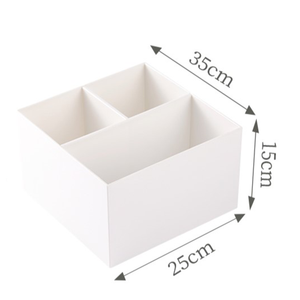 क्लासिक चमकदार इको फ्रेंडली टेबलटॉप स्क्वायर मल्टी-कम्पार्टमेंट स्टोरेज बॉक्स पेंसिल मामले ऑफिस टेबल स्टोरेज बॉक्स - Product Image 2