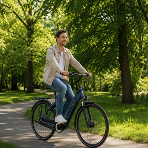 Komfortables 700C Aluminium-Doppelwandfelgen-Fahrrad mit 9-Gang-Schaltung, <span class=keywords><strong>Vinka</strong></span> C20 Mittelmotor, Elektronischer Doppelscheibenbremse, City-Bike mit 15Ah Akku - Product Image 4