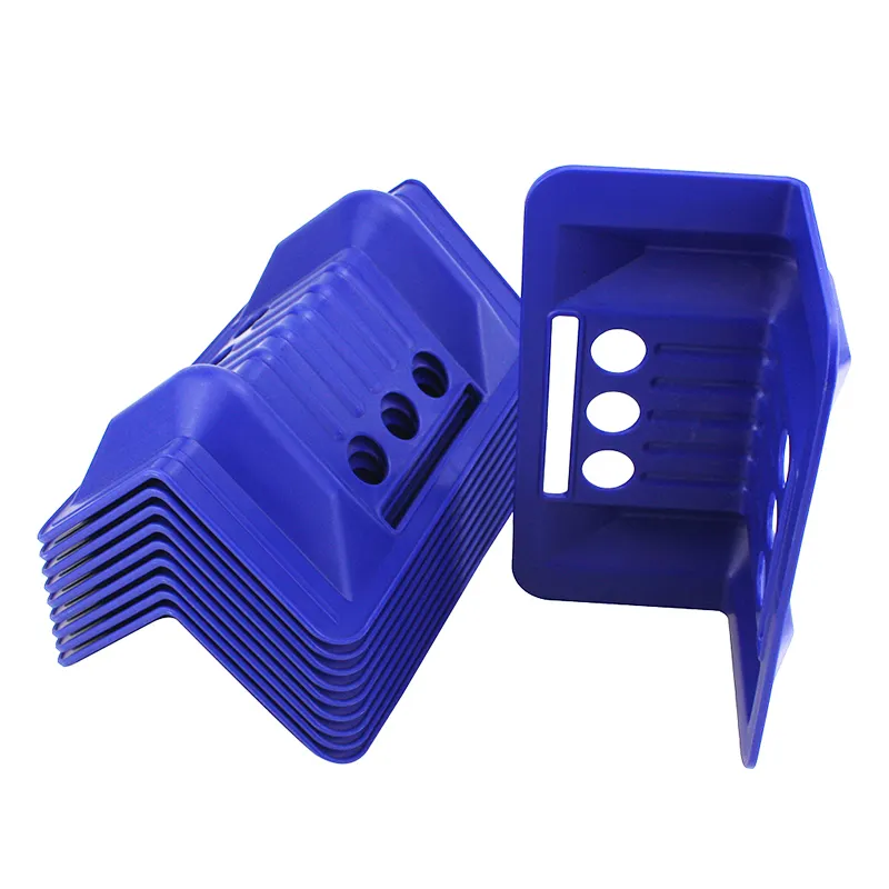 24cm L-type Binding Belt Plastic Corner Protector for Transportation Six Holes Blue Mould Edge Protector JIULONG JLCP015 Protect