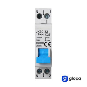 Interruttore Automatico Miniaturizzato Gloca JX30-32 1P+N C25 240V 50Hz 4500A Montaggio su Guida DIN per Uso Domestico - Product Image 3