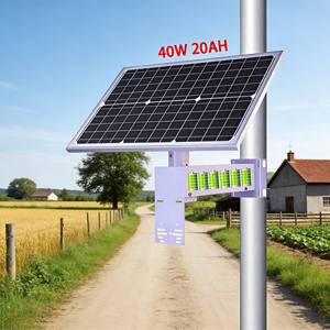 Système d'alimentation solaire extérieur 40W avec batterie Li 20Ah 222Wh DC12V 5V pour caméra ICam365 V380 Pro <span class=keywords><strong>CamHi</strong></span> Pro Heden VisionCam - Product Image 1