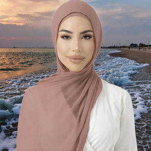 Hiyab de Verano de Alta Calidad, 100% Chifón, Doble Costura, Transpirable, Suave y Ligero para Mujeres Musulmanas - Product Image 3