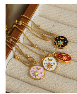 Unieke Valentijnsdag Cadeau Roestvrij Staal Ketting Hanger Vrouwen Sieraden Elegante Bedelarmbanden Voor Paar Afstand Maan En Zon - Product Image 5