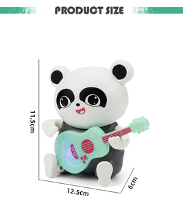 Venta al por mayor LED luminoso tocando la guitarra oso cantor Rana juguetes con luz de colores para niños regalos animales musicales - Product Image 2