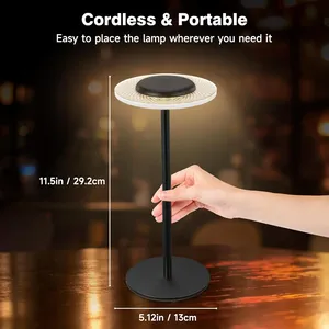 Lámpara de Mesa Inalámbrica RGB con Cambio de Color, Control Táctil, Regulable, Ideal para Cena/Patio/Dormitorio - Product Image 4