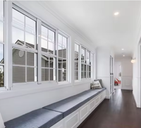 Ventanas Corredizas Simples de Aluminio Serie 83 con Vidrio Templado, Sello de Tira de Lana y Función de Inclinación para una Fácil Limpieza