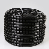 Gaine spirale extrudée en PE pour câbles, organisateur de fils flexible, tube de protection en polyéthylène pour gestion de câbles de bureau et TV, anti-animaux domestiques