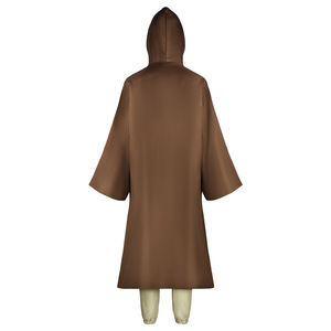Costume de cosplay Jedi pour femmes Star Wars, robe à capuche marron et noire avec ceinture pour Halloween, jeu de rôle anime - Product Image 5