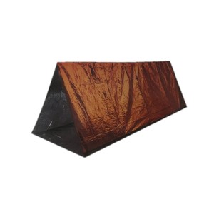 Tente d'urgence extérieure en PE, argentée et verte, imperméable, abri de survie pour 1 personne, équipement de camping - Product Image 2