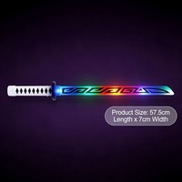 Réplique de katana LED Demon Slayer, costume d'anime pour Halloween, épée de samouraï lumineuse, katana LED changeant de couleur avec effets sonores