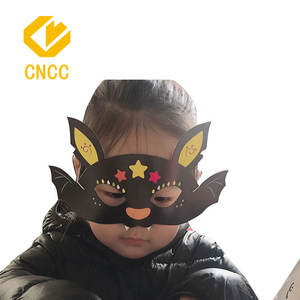 Maschera di carta da stampa personalizzata 4c sicura maschera per il viso di zucca di halloween del fumetto dei bambini - Product Image 3