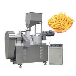 Roestvrijstalen Food Grade Nik Nak Machines Gebakken Cheetos Krullen Extruder Verpakkingsmachine Productielijn